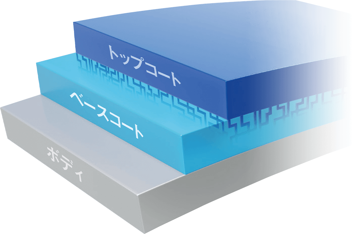 最新の技術革新で生まれた2層のガラス質被膜を形成